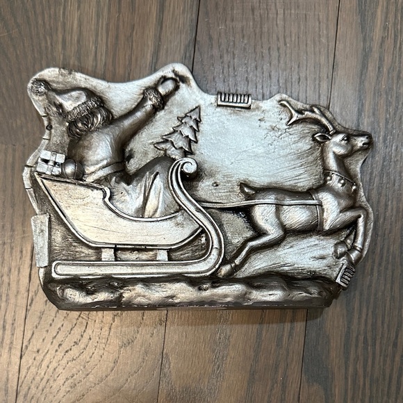 Ashland Silver Holiday Tabletop Decor with Santa and Reindeer - Picture 3 of 4